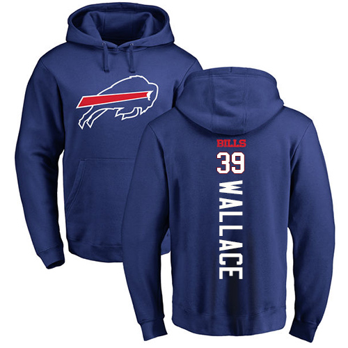 Men NFL Buffalo Bills #39 Levi Wallace Royal Blue Backer Pullover Hoodie Sweatshirt->buffalo bills->NFL Jersey